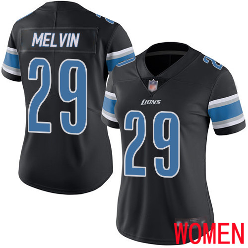 Detroit Lions Limited Black Women Rashaan Melvin Jersey NFL Football 29 Rush Vapor Untouchable